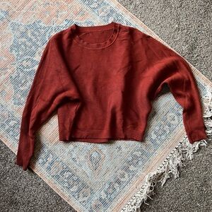Elegant Knitted Rust Sweater